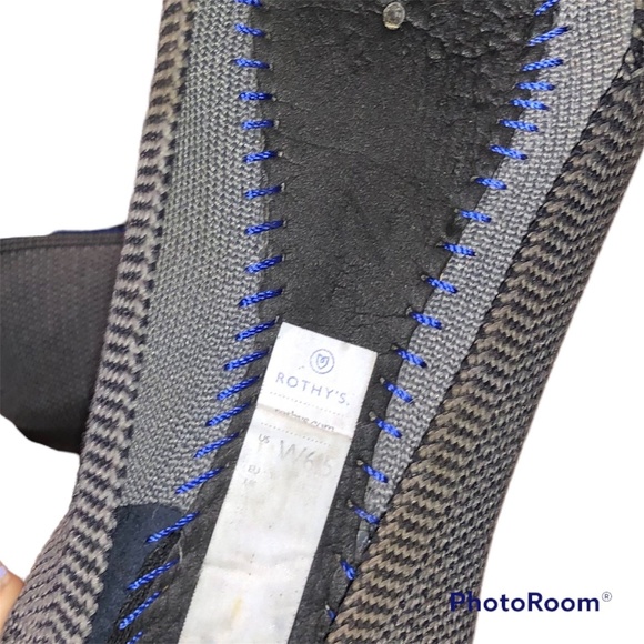 Rothy's Cloud Grey Birdseye pointed The Point flats 6.5 - Picture 9 of 10